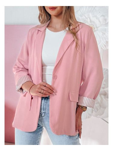 Розово овърсайз дамско яке