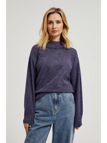 Marisse Women's Sweater Z-Sw-4511 D.Violet Mel