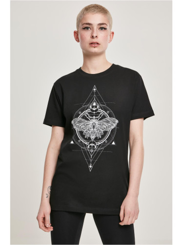 Women's T-shirt against butterflies black