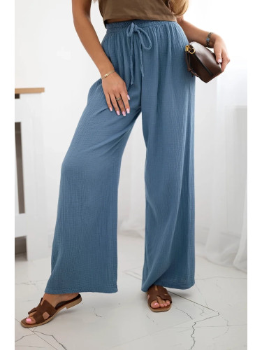 Kesi Włoski Muslin pants with a wide leg Denim