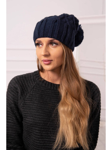 marka niezdefiniowana Cap with fleece Milano K203 navy blue