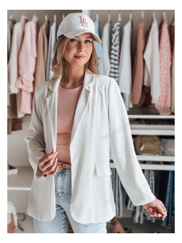 Дамско бяло яке с овърсайз дизайн RESIDAL