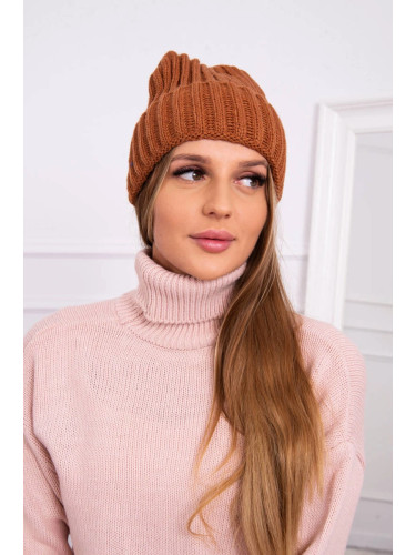 marka niezdefiniowana Cap with turn up Magda K293 camel