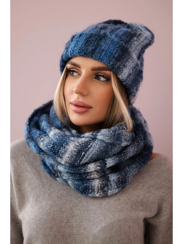 Women's set with mocher jeans K208 + dark blue