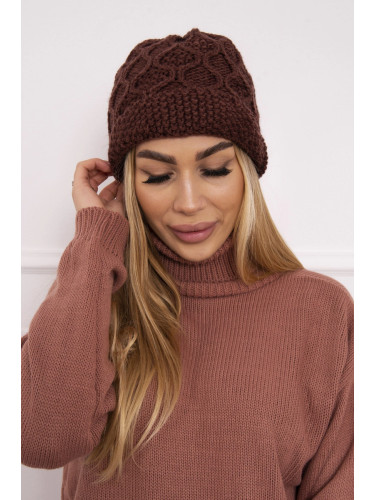 marka niezdefiniowana Cap with fleece Roma Bis K235 brown