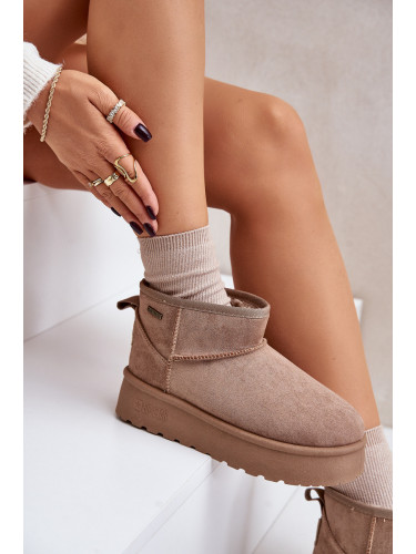 Low snow boots on the Big Star platform OO274A100 beige