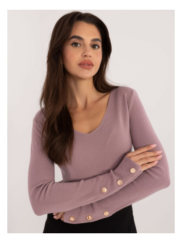 Purple classic long sleeve sweater