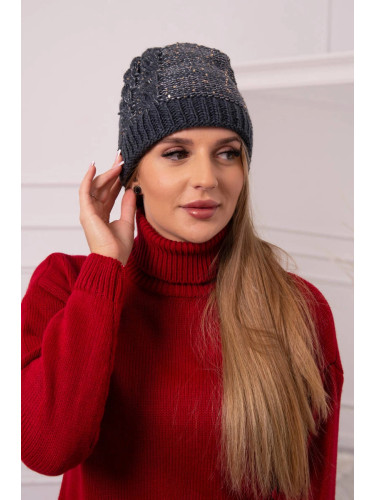 marka niezdefiniowana Women's cap Amira K359 graphite+white