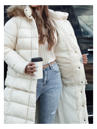 Kurtka zimowa damska pikowana CROMBILA biała Dstreet