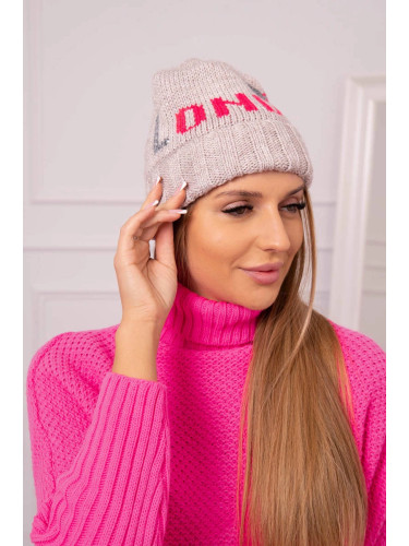 marka niezdefiniowana Women's cap London K385 dark beige