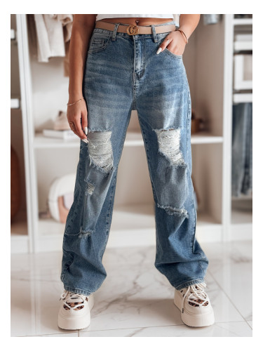 Дамски широки дънки с дупки DEMARIP