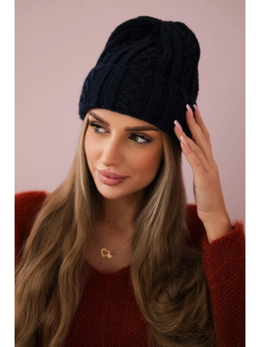 marka niezdefiniowana Cap with turn up Marzena K206 navy blue
