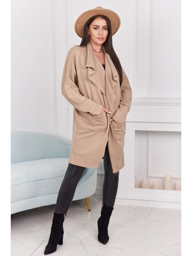Cape with pockets light beige
