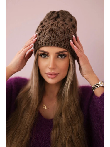Kesi Cap with fleece Teresa K285 mocca