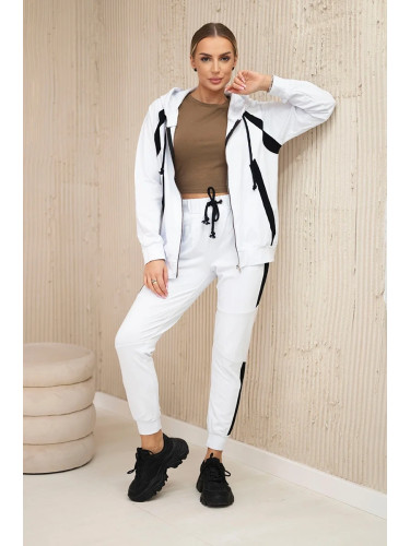 Tracksuit with white stripes