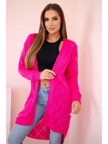 Sweater with geometric pattern pink neon