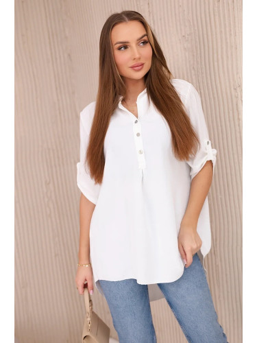 Kesi Włoski Blouse with a longer back white