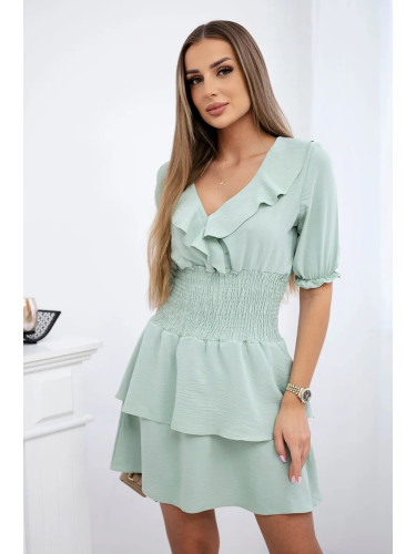Waist dress dark mint
