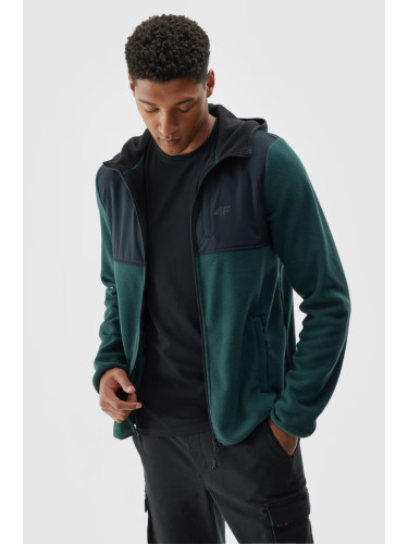 Мъжки Полар С Капюшон Регуляр 4FWAW24TFLEM269-40S Тъмнозелен