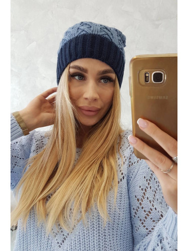 Kesi Cap with fleece Bibiana K264 navy blue + jeans