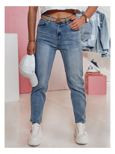 Дамски дънки mom fit с висока талия