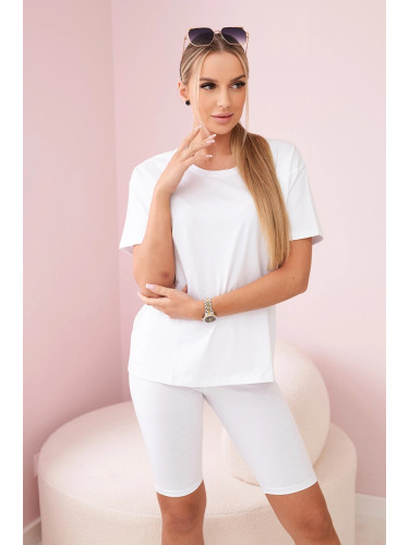 Set top+leggings white