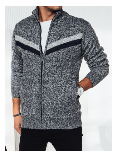 Sweter męski rozpinany jasnoszary Dstreet