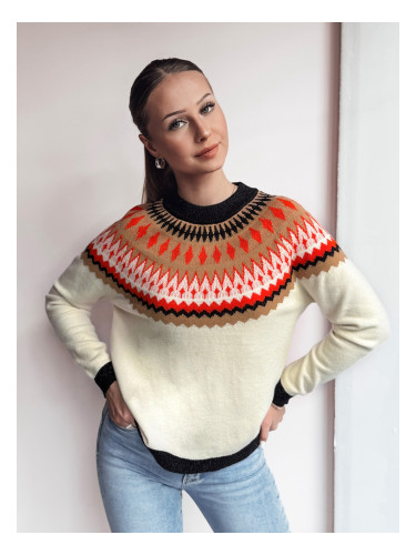 Дамски пуловер RUBY GLOW бежов