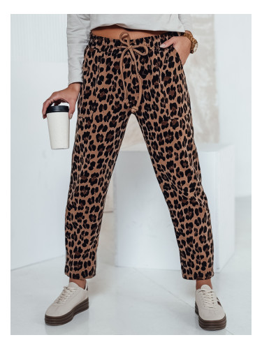 Spodnie damskie oversize PANTHERIN chinos wiązane w panterkę Dstreet