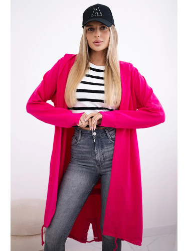 Cardigan with oversize fuchsia print
