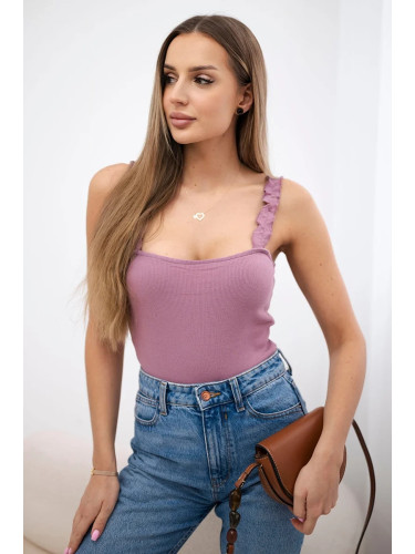 Strapless blouse navy pink
