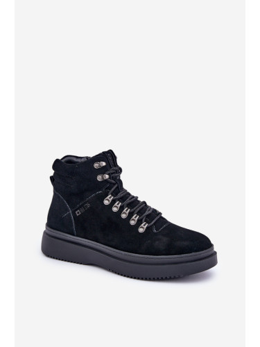 BIG STAR SHOES Велурени мъжки ботуши с утепление Big Star