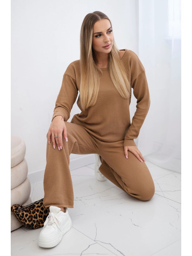 Sweater Set Sweatshirt + Pants camel