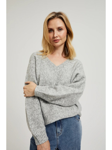 Marisse Women's Sweater Z-Sw-4534 L.Grey Mel
