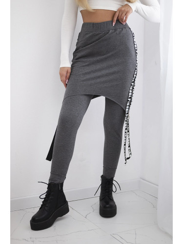Pants/suit with graphite selfie lettering