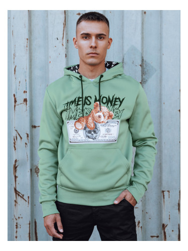 Bluza męska z kapturem zielona Dstreet