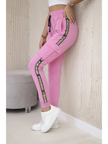 Light pink cargo trousers