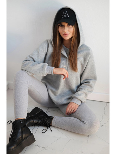 Set of 3-in-1 sweatshirt, top and leggings in gray