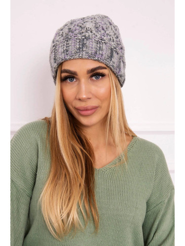 Women's cap Eliza K205 gray + purple