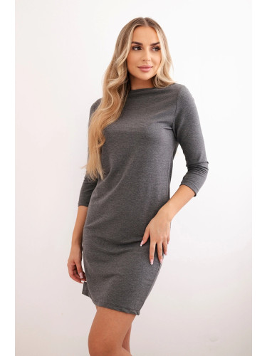 Classic dress made of graphite melange