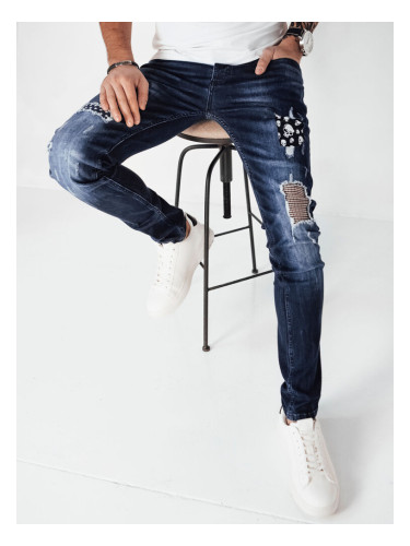 Spodnie męskie jeansowe granatowe Dstreet