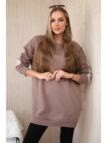 Insulated sweatshirt with California mocca inscription