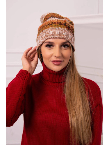 Kesi Cap with fleece Monika K256 foxy+camel