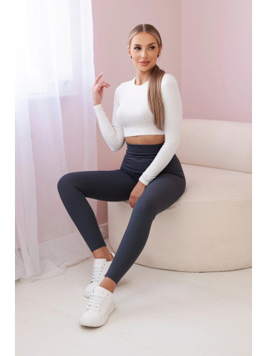 Striped leggings graphite trousers