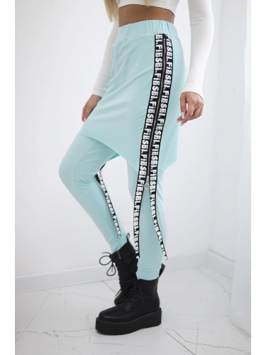 Pants/suit with mint selfie inscription