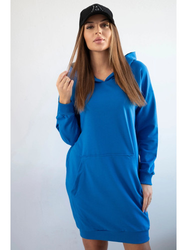 Blue dress with hood