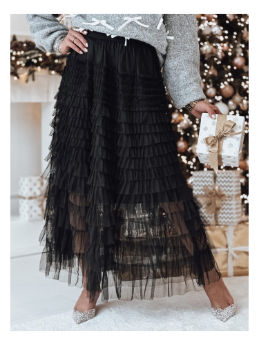 Spódniczka maxi PASTELLA czarna Dstreet