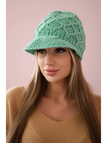 marka niezdefiniowana Cap with fleece Roma Bis K235 mint