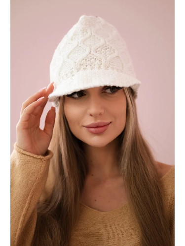 marka niezdefiniowana Cap with fleece Roma Bis K235 ecru