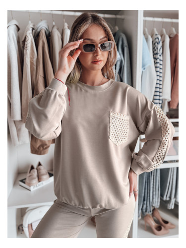 Дамски оувърсайз суитшърт LUXEEN мока